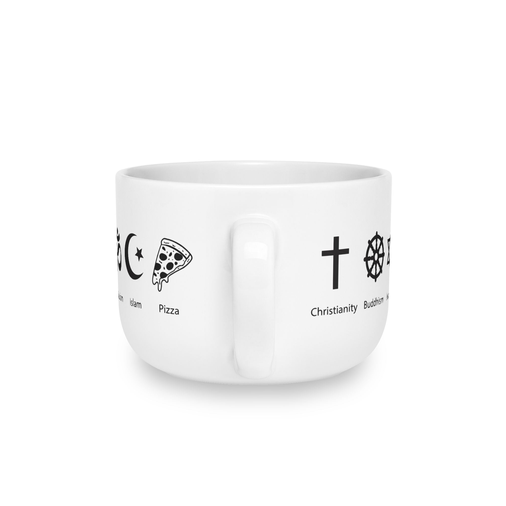 I Believe In Pizza 25oz Pizza Is My Religion Ceramic Soup Bowl