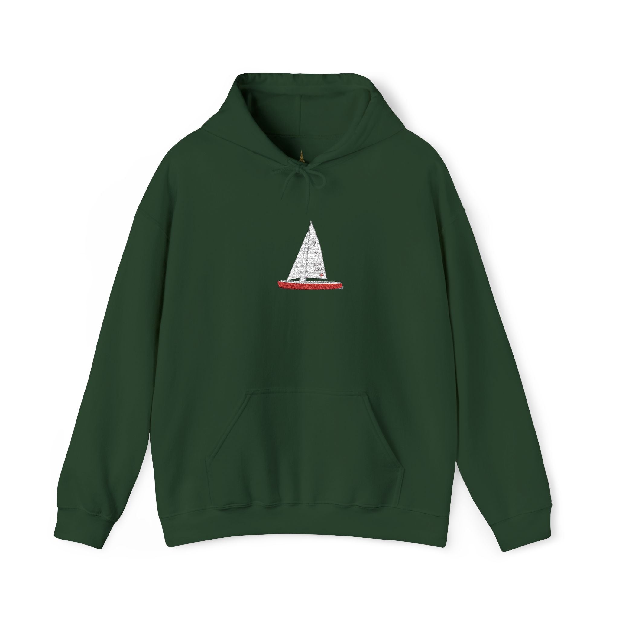 Central Park Model Sailboat Embroidered NYC Hoodie   Unisex New York Embroidery Sailboat Hooded Sweatshirt