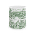 Pittsburgh Green Toile de Jouy Ceramic Mug — Pennsylvania Chinoiserie (11oz)