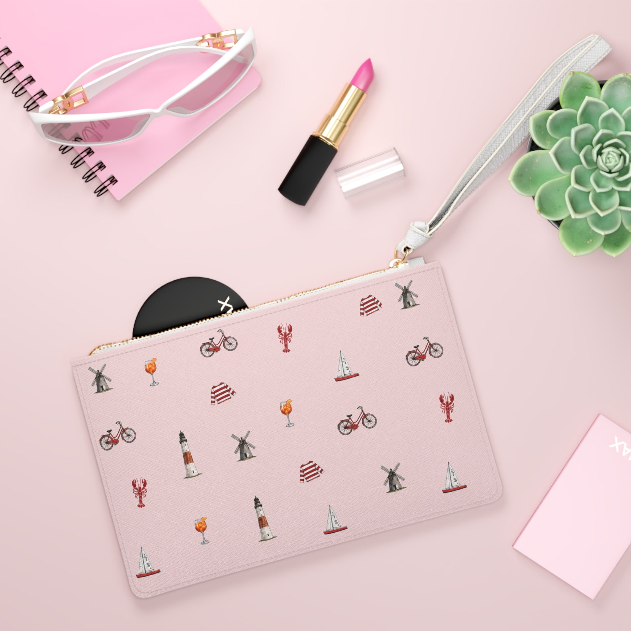 Icons of the Hamptons Pink Clutch