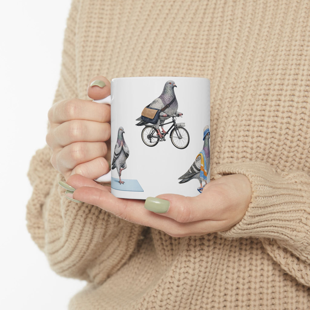 Get Well Soon | NYC Pigeon Active Lifestyle Bird Lovers 11oz Coffee Cup