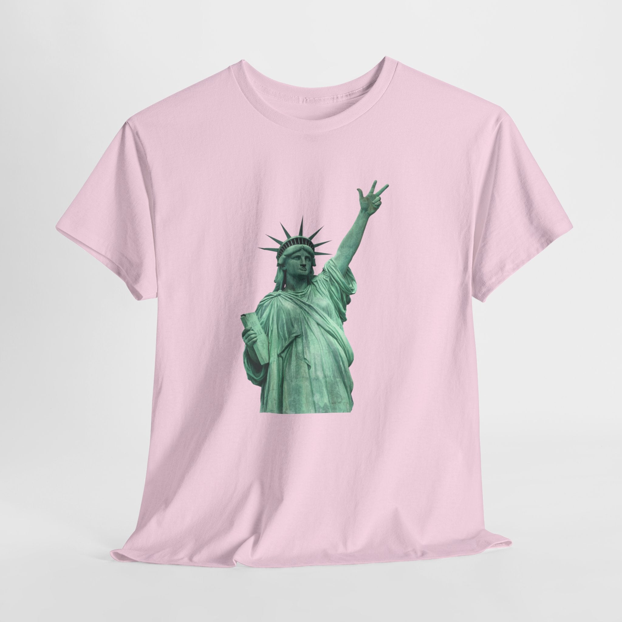 Customizable Statue of Liberty Three Points T-Shirt | NYC Jalen Brunson Basketball 3 Point Shot Tee