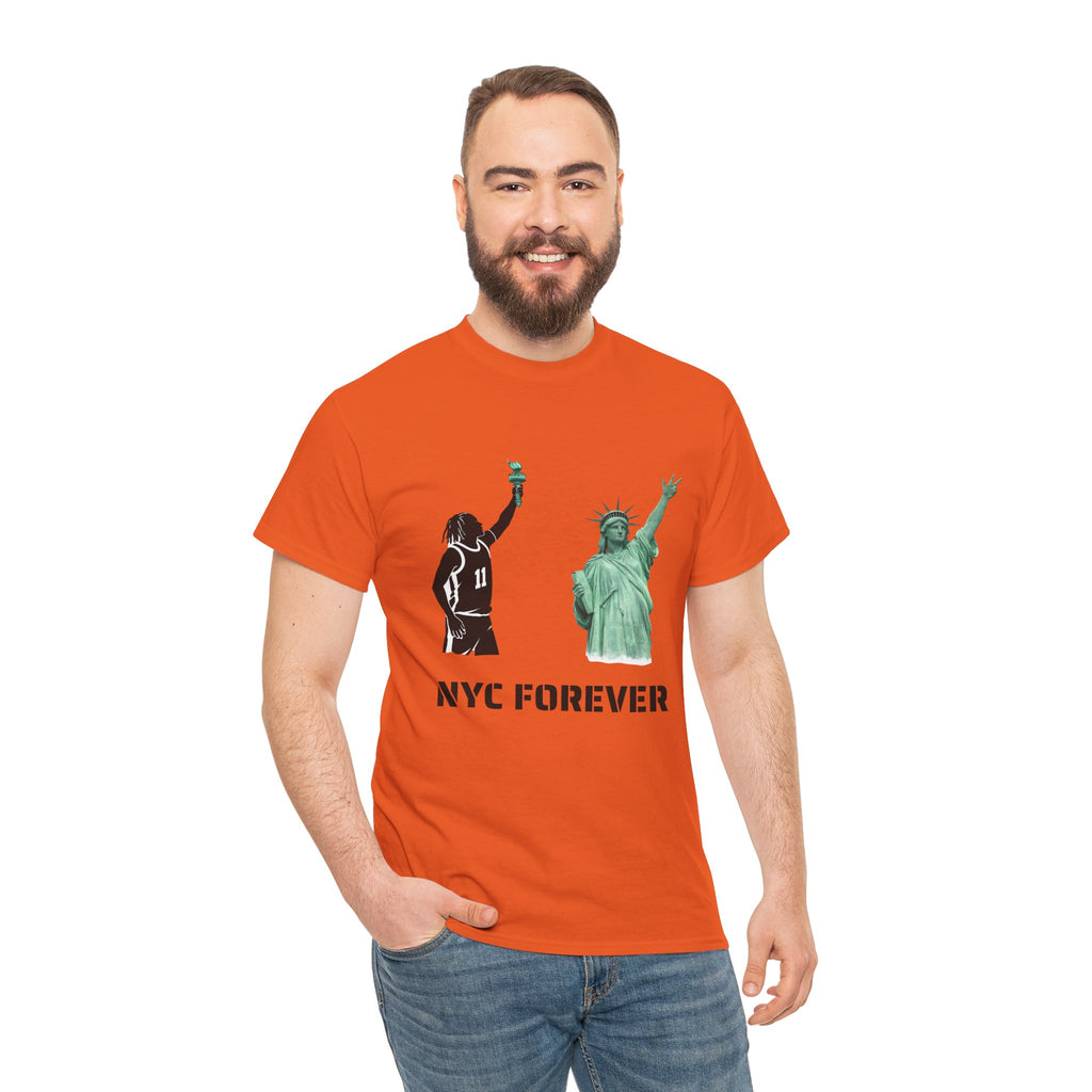 New York Forever Basketball Tee | Jalen Brunson Statue of Liberty T-Shirt