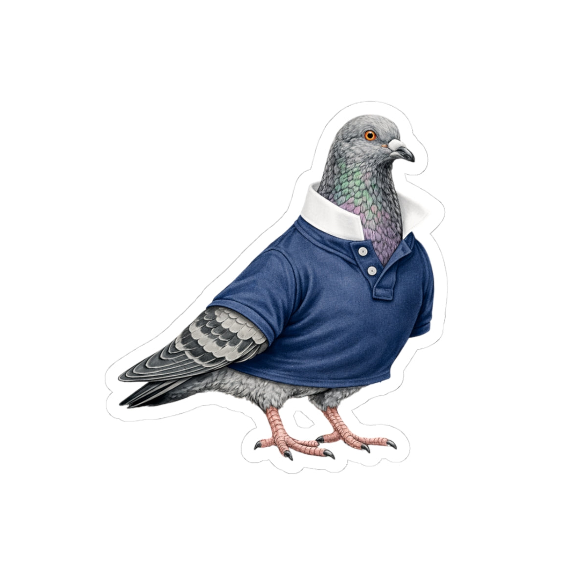 Upper East Side NYC Pigeon 3" x 3" Sticker