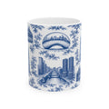 Chicago Blue Toile de Jouy Ceramic Mug (11oz)