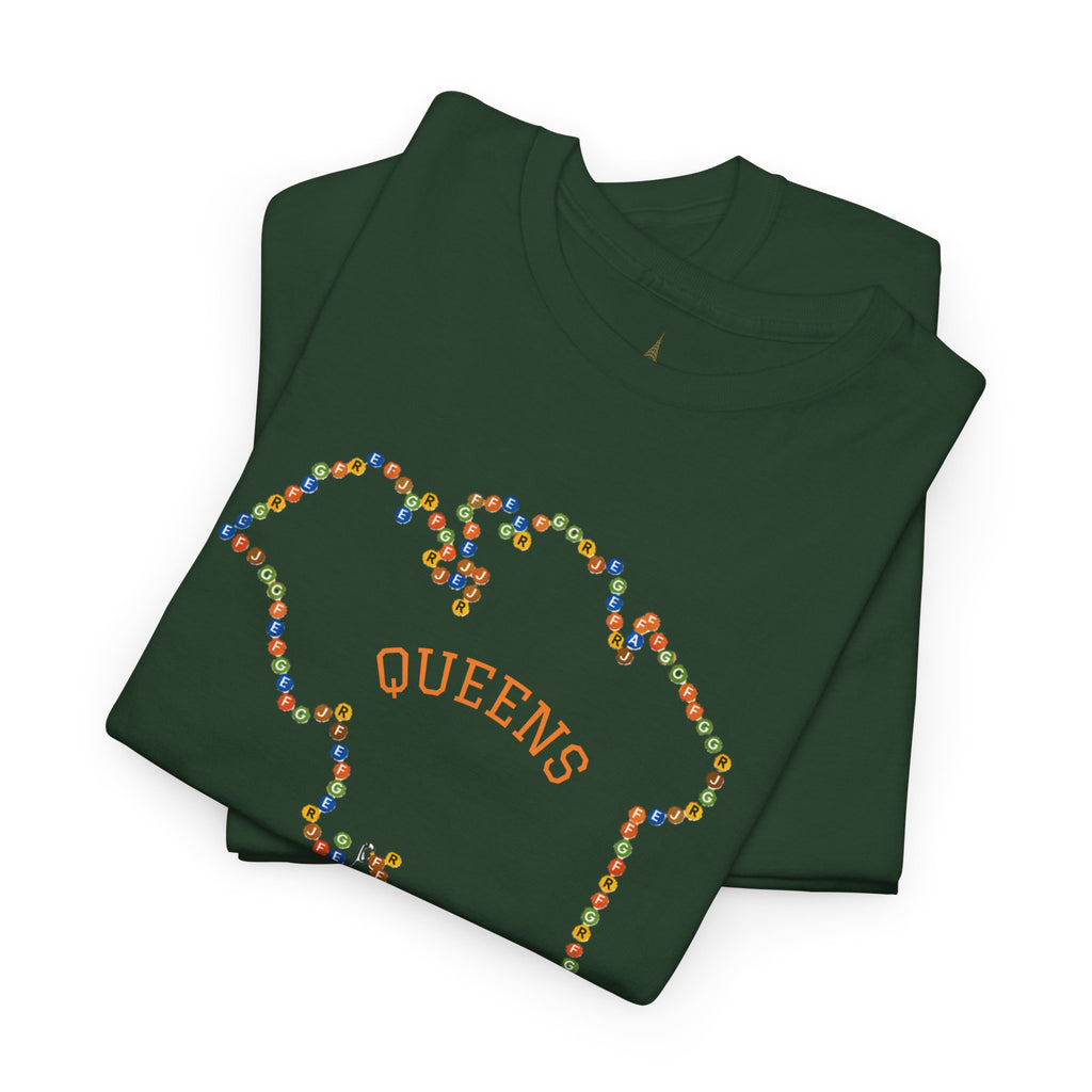 Queens Map Subway Signs T-Shirt | NYC Subway Tee