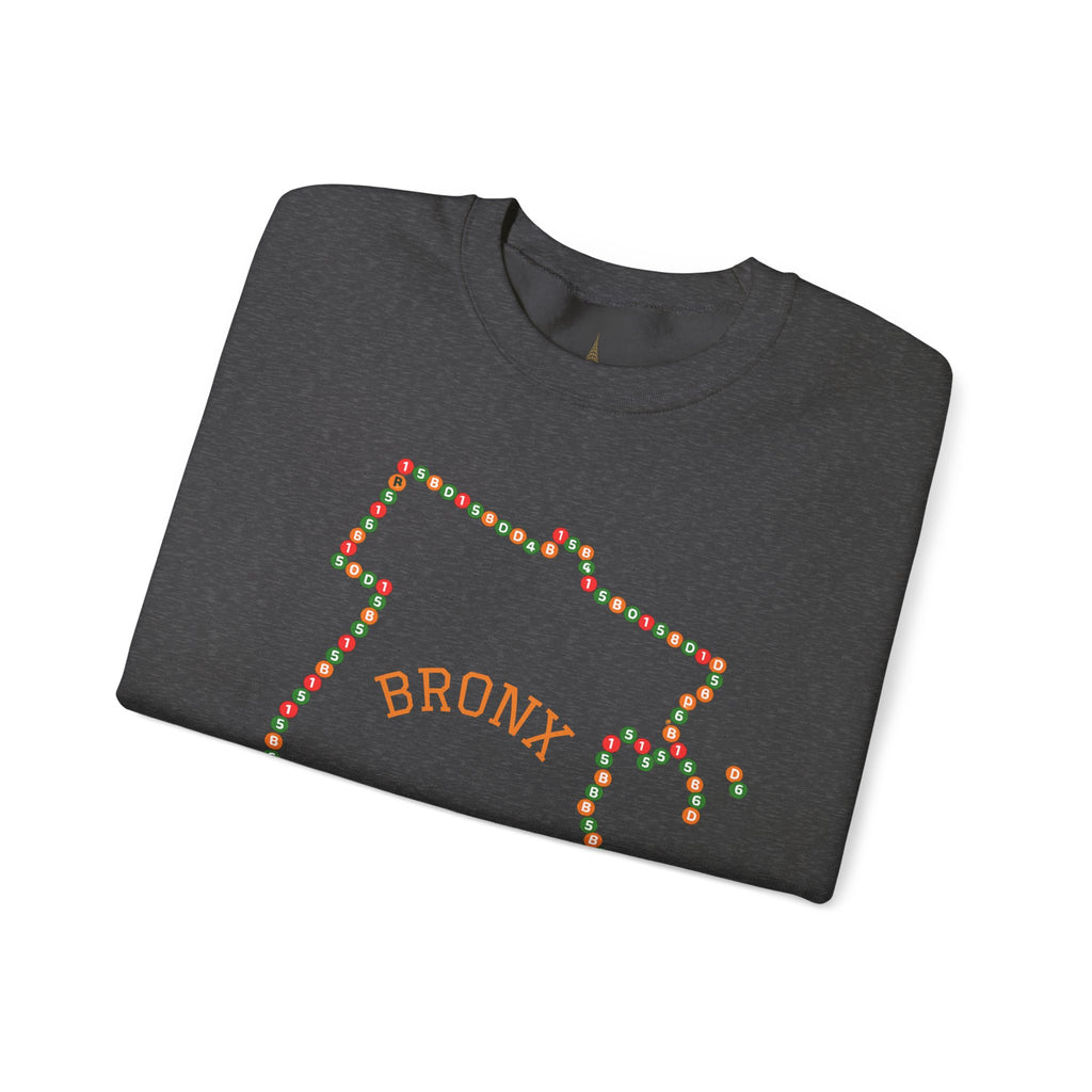 The Bronx Map Subway Signs Sweatshirt | NYC Crewneck Sweater