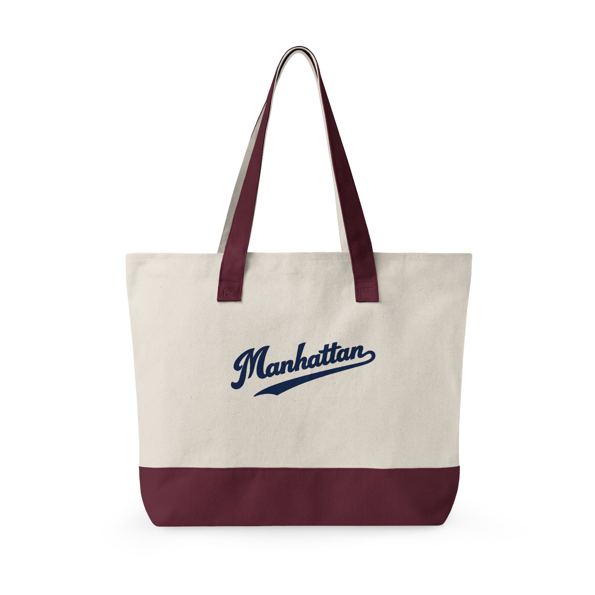 Manhattan Canvas Tote — Zippered Market Bag