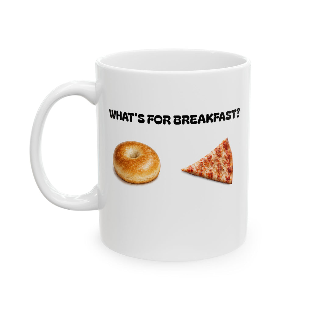 Bagel or Pizza Mug | NYC Breakfast Dilemma Coffee Tea Ceramic Mug