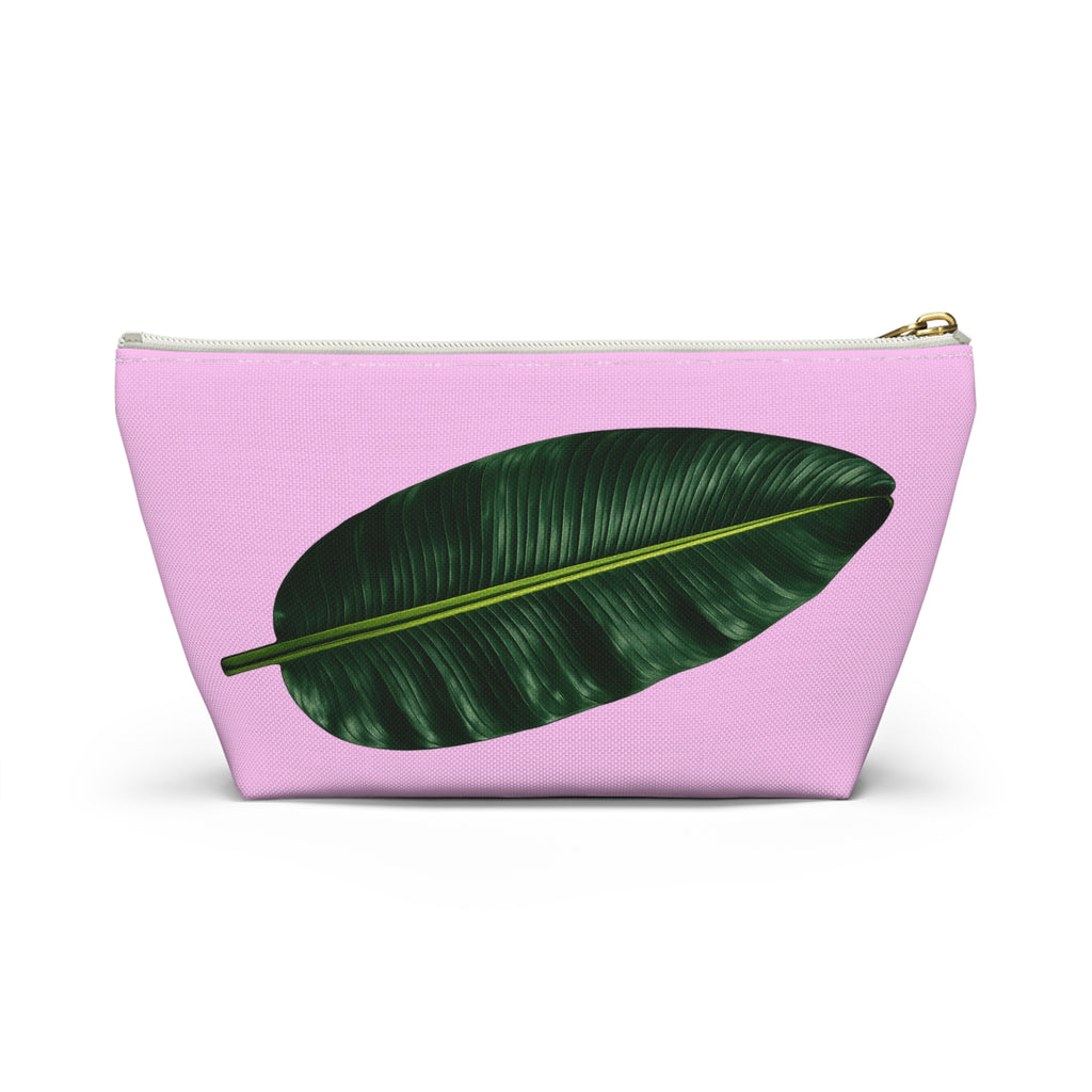 Botanical Garden Leaf Accessory Pouch — T-Bottom Makeup Bag