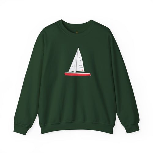 Sweat-shirt ras du cou Central Park Model Sailboat — Pull à motif marin côtier de New York
