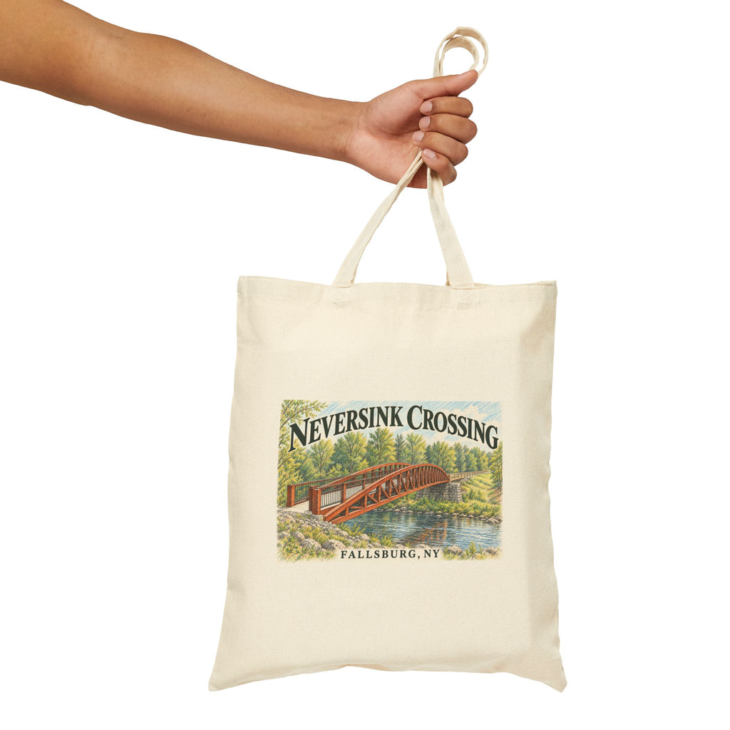 Neversink Crossing Fallsburg, Catskills Upstate New York Cotton Canvas Tote Bag