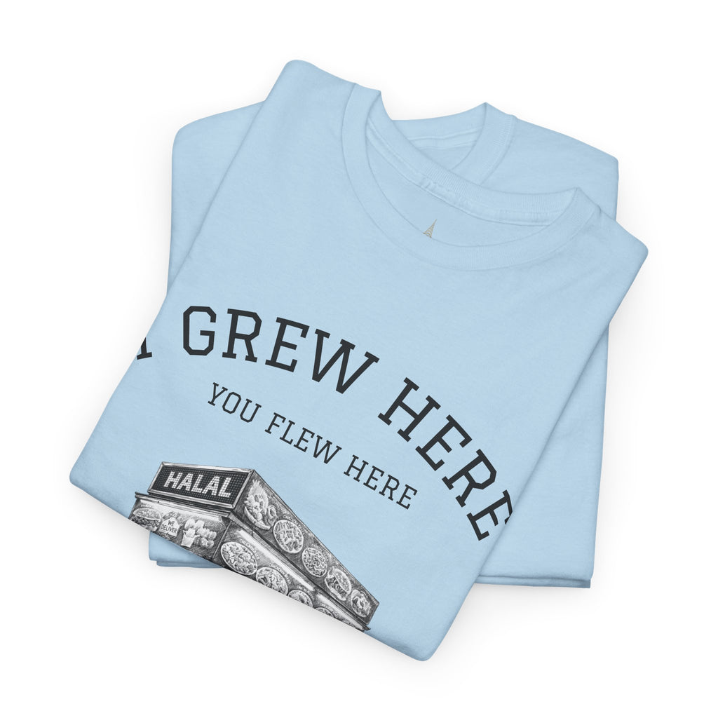NYC Halal Food Cart Tee | New York I Grew Here You Flew Here T-Shirt