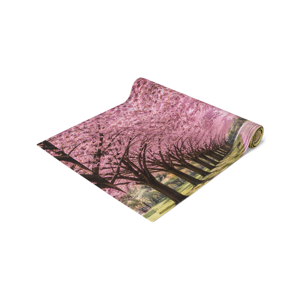 Prospect Park Cherry Blossoms Table Runner — Brooklyn Flowers Dining Table Decor
