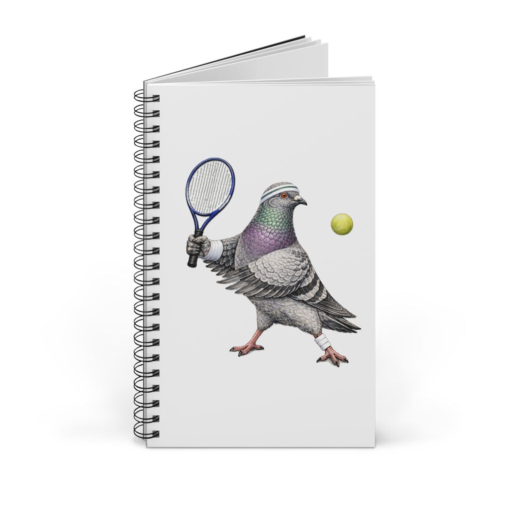 Cuaderno de espiral personalizable Forest Hills NYC Pigeon | Cuaderno para amantes de las aves y el tenis de Queens