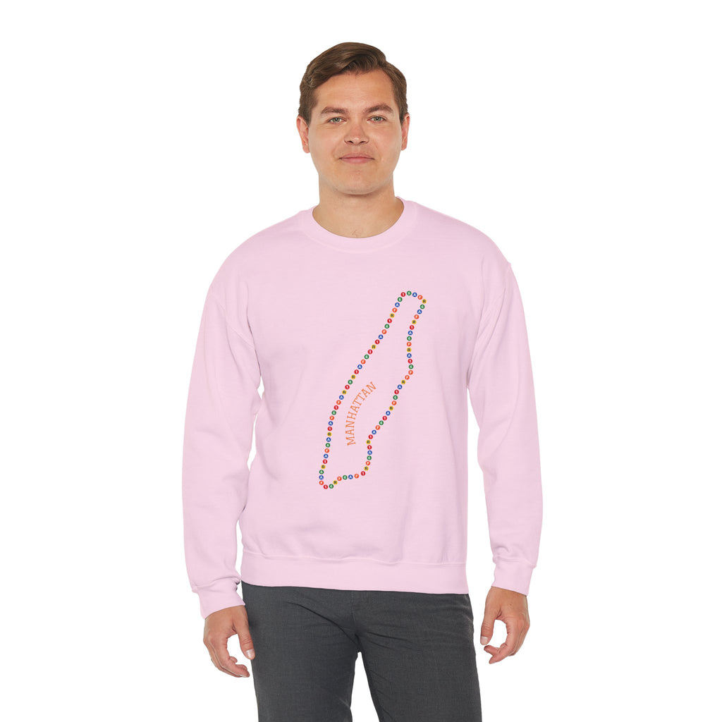 Manhattan Map Subway Signs Sweatshirt | NYC Crewneck Sweater