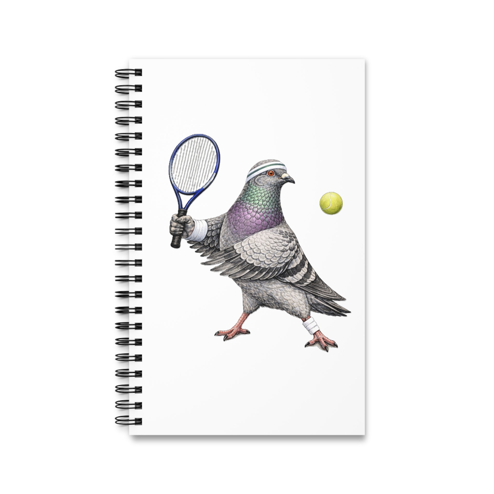 Cuaderno de espiral personalizable Forest Hills NYC Pigeon | Cuaderno para amantes de las aves y el tenis de Queens