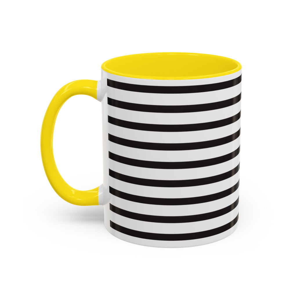 Rainy Day Stripes Mug | Yellow Coffee Cup