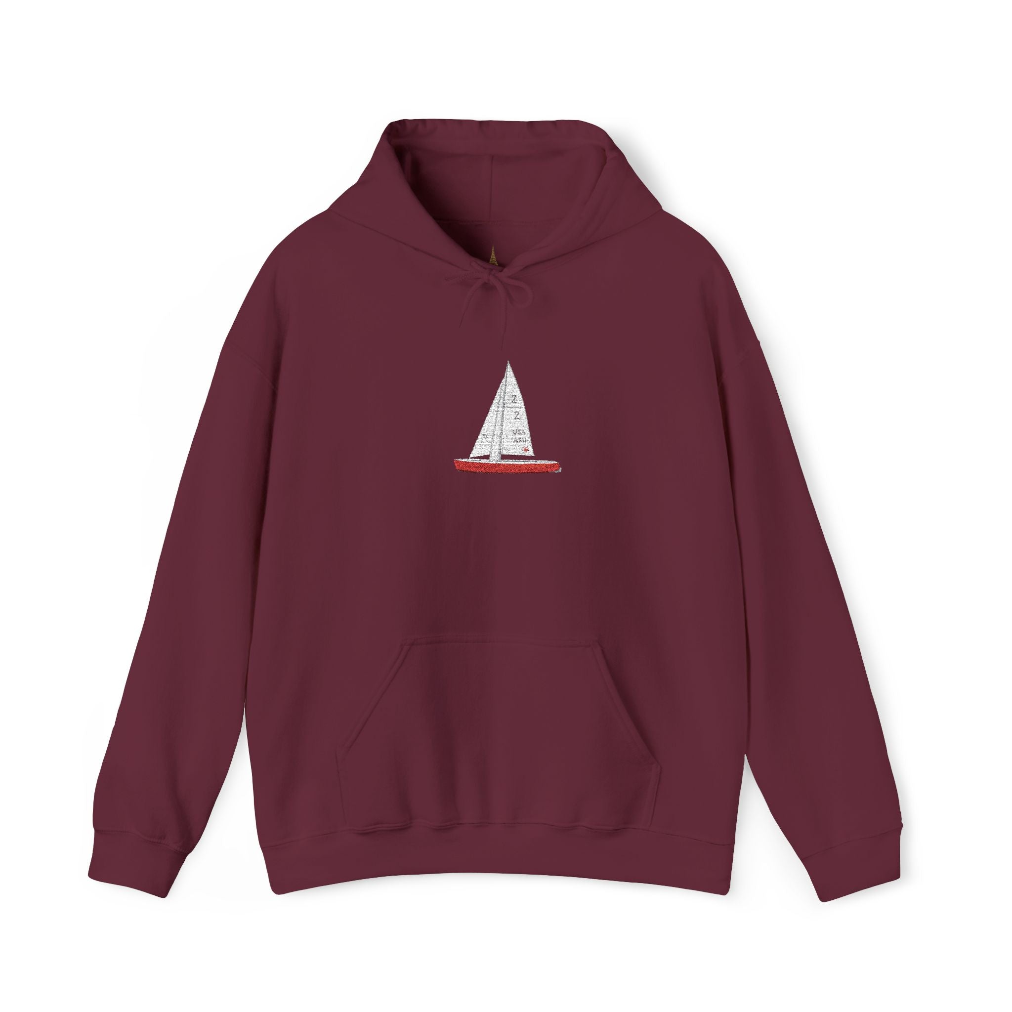 Central Park Model Sailboat Embroidered NYC Hoodie   Unisex New York Embroidery Sailboat Hooded Sweatshirt