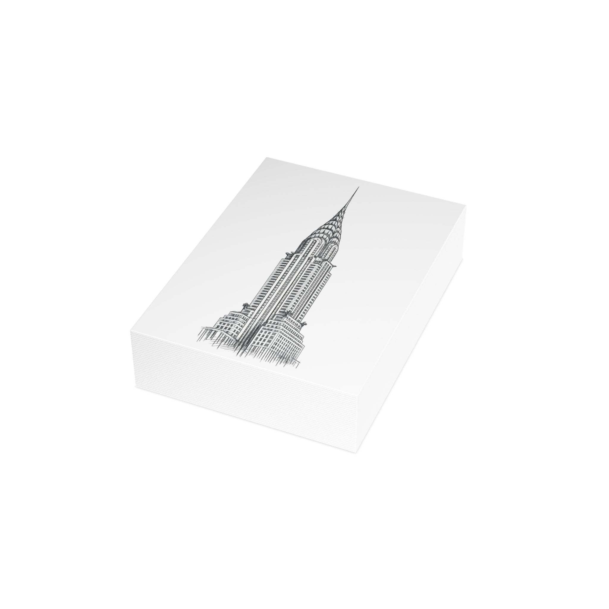 Chrysler Building Postcard Set — Architectural Sketch Postcard Bundle