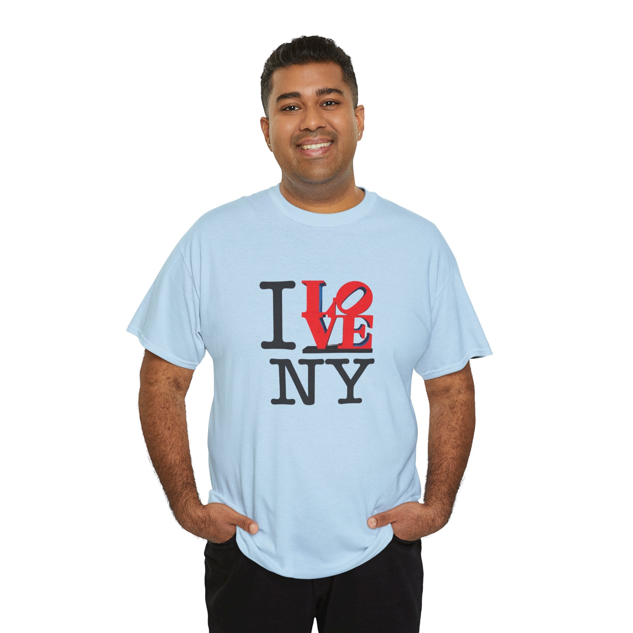 I Love NY Heavy Cotton Tee    NYC Gift Souvenir T-Shirt