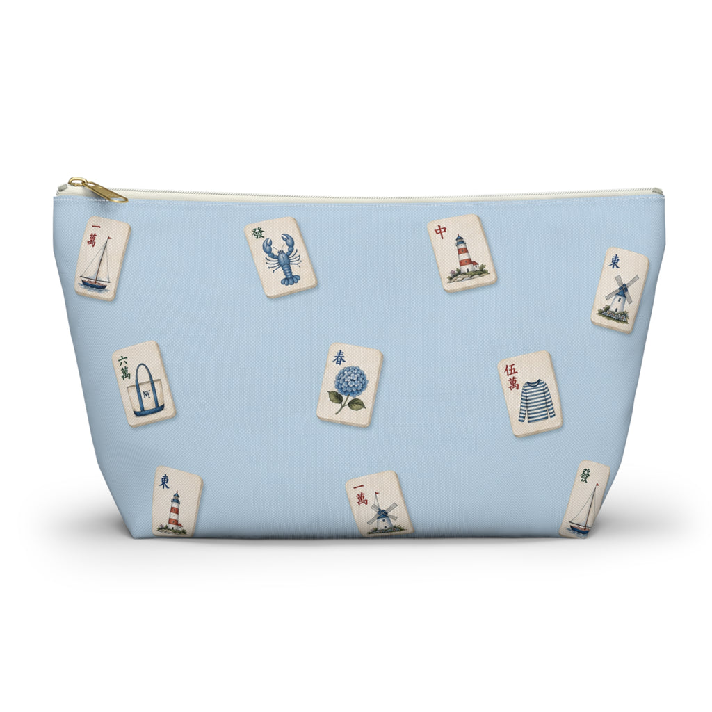 Hamptons Mahjong Tile Pouch —  T-Bottom Travel Bag