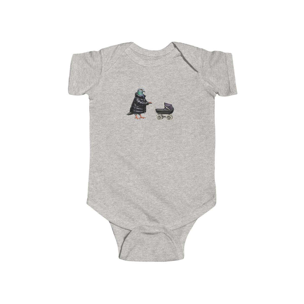 Customizable Park Slope NYC Pigeon Baby Onesie | New Yorker Reveal Infant Bodysuit