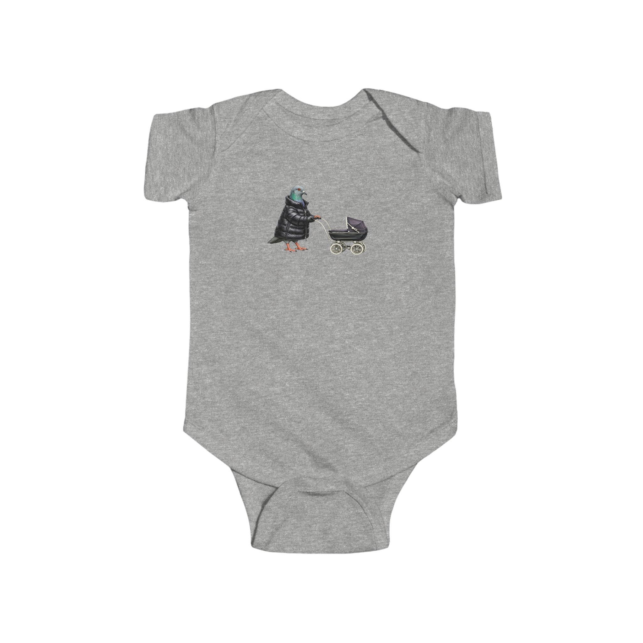 Customizable Park Slope NYC Pigeon Baby Onesie | New Yorker Reveal Infant Bodysuit