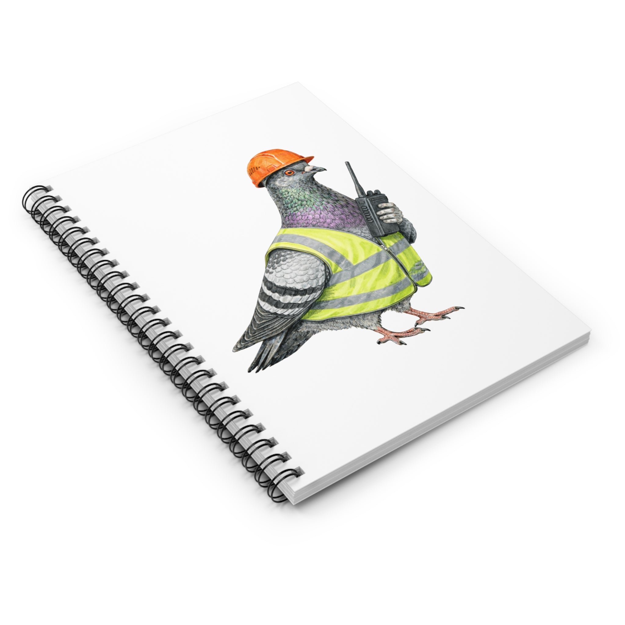 Customizable Red Hook NYC Pigeon Spiral Journal | Dock Worker Construction Bird Lovers Notebook