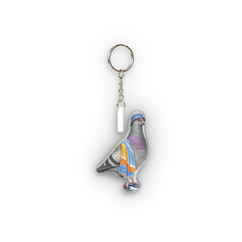 Coney Island NYC Pigeon Mini Plush Keychain |  Brooklyn Beach Bum Bird Lovers Plushie Bag Charm