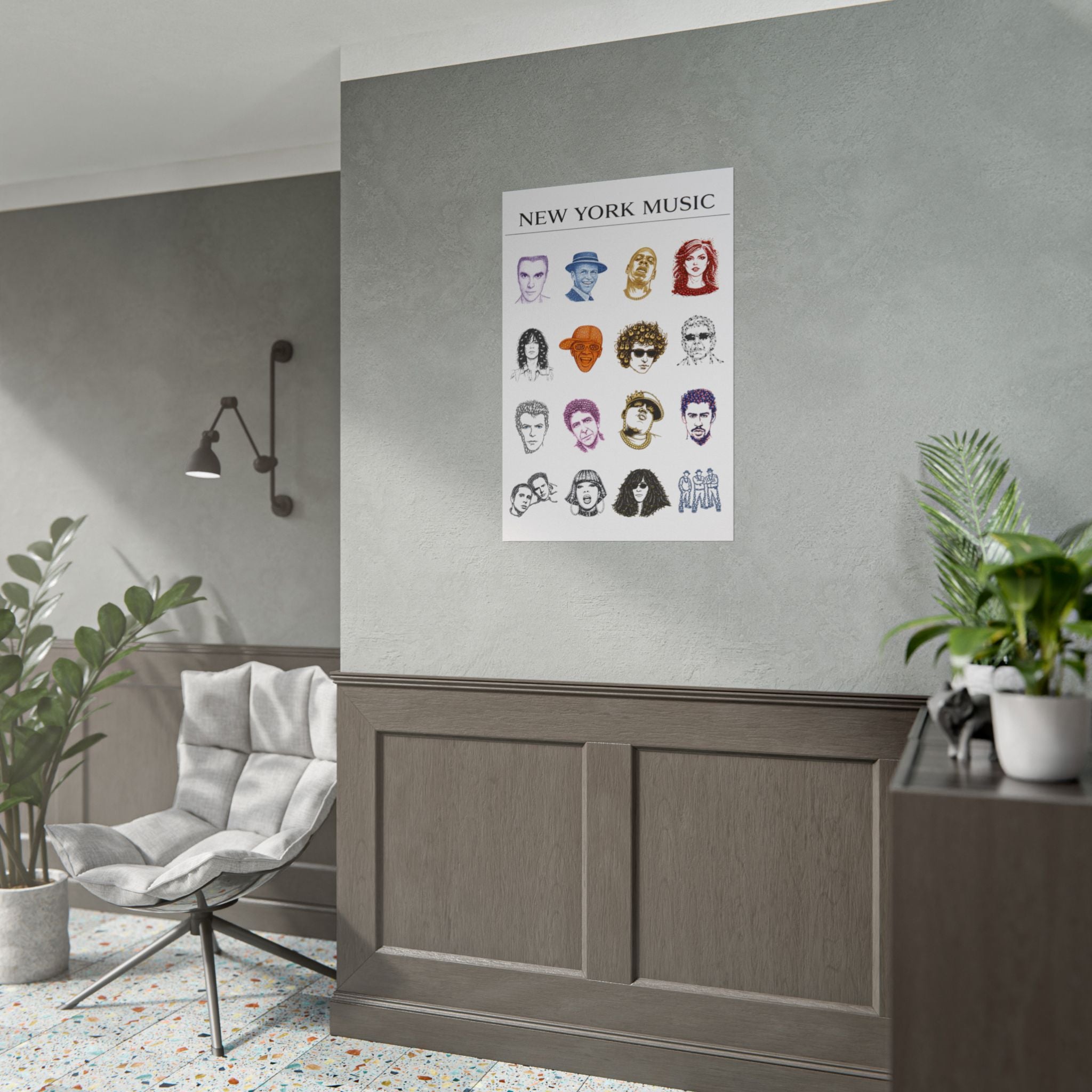 New York Music Rolled Poster | NYC Artists Musicians Poster