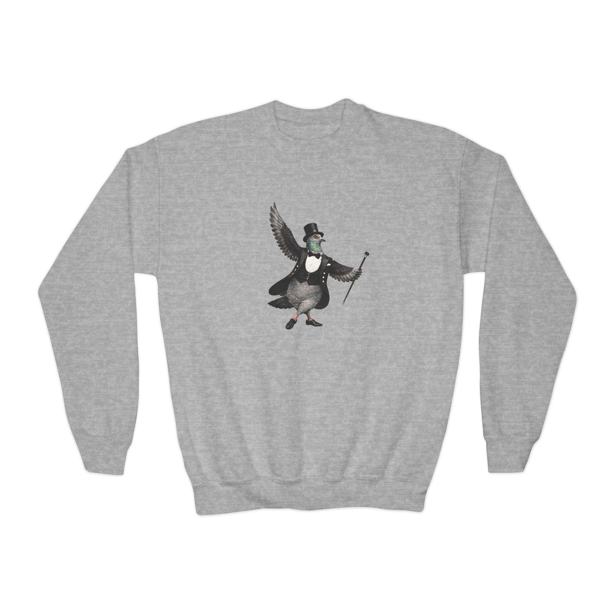Broadway NYC Pigeon NYC Kids Crewneck Sweatshirt    New York Theater Kid Bird Lover Childrens Sweater