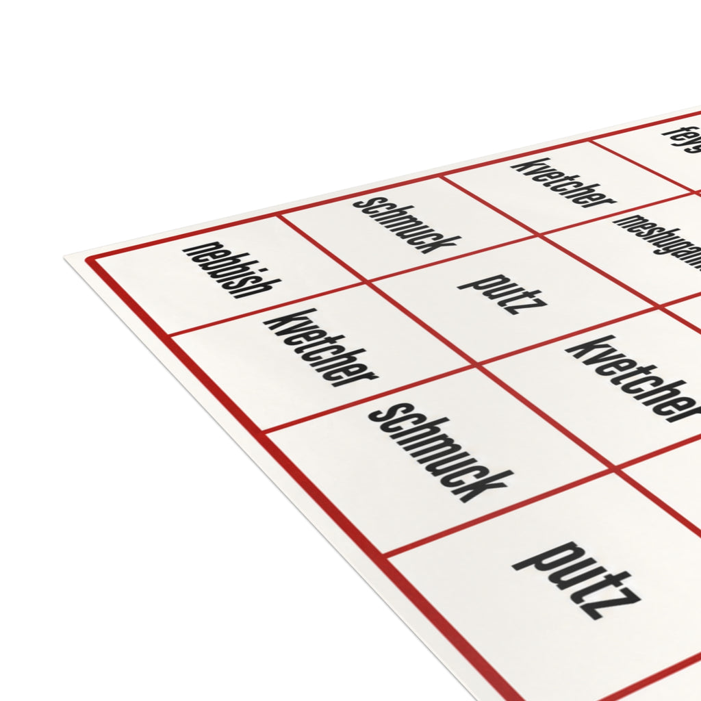 Yiddish Dating Bingo Cards