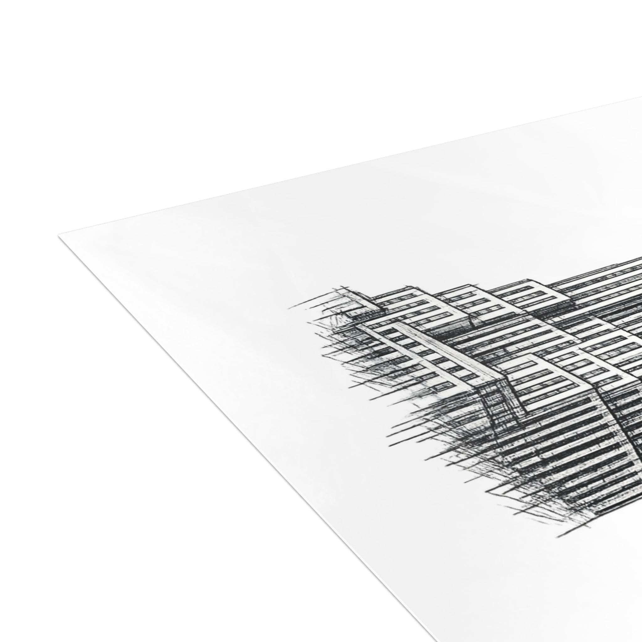 Empire State Building Postcard Set — Architectural Sketch Postcard Bundle (with envelopes)