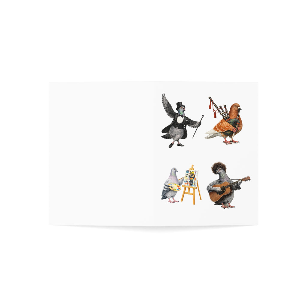 Talented Bird NYC Pigeon 4.6” x 6.25” Greeting Cards | Pack of 10 Creative Artistic Bird Lover Cards