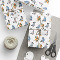 NYC Pigeons Pattern Gift Wrap Paper | Bird Lover Wrapping Paper Roll