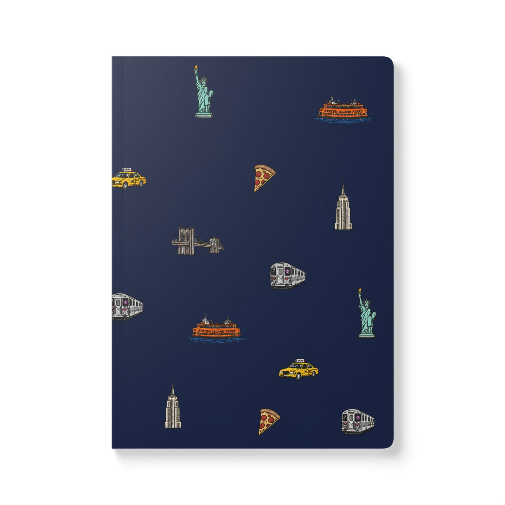 Icons of New York City Blue Softcover Notebook