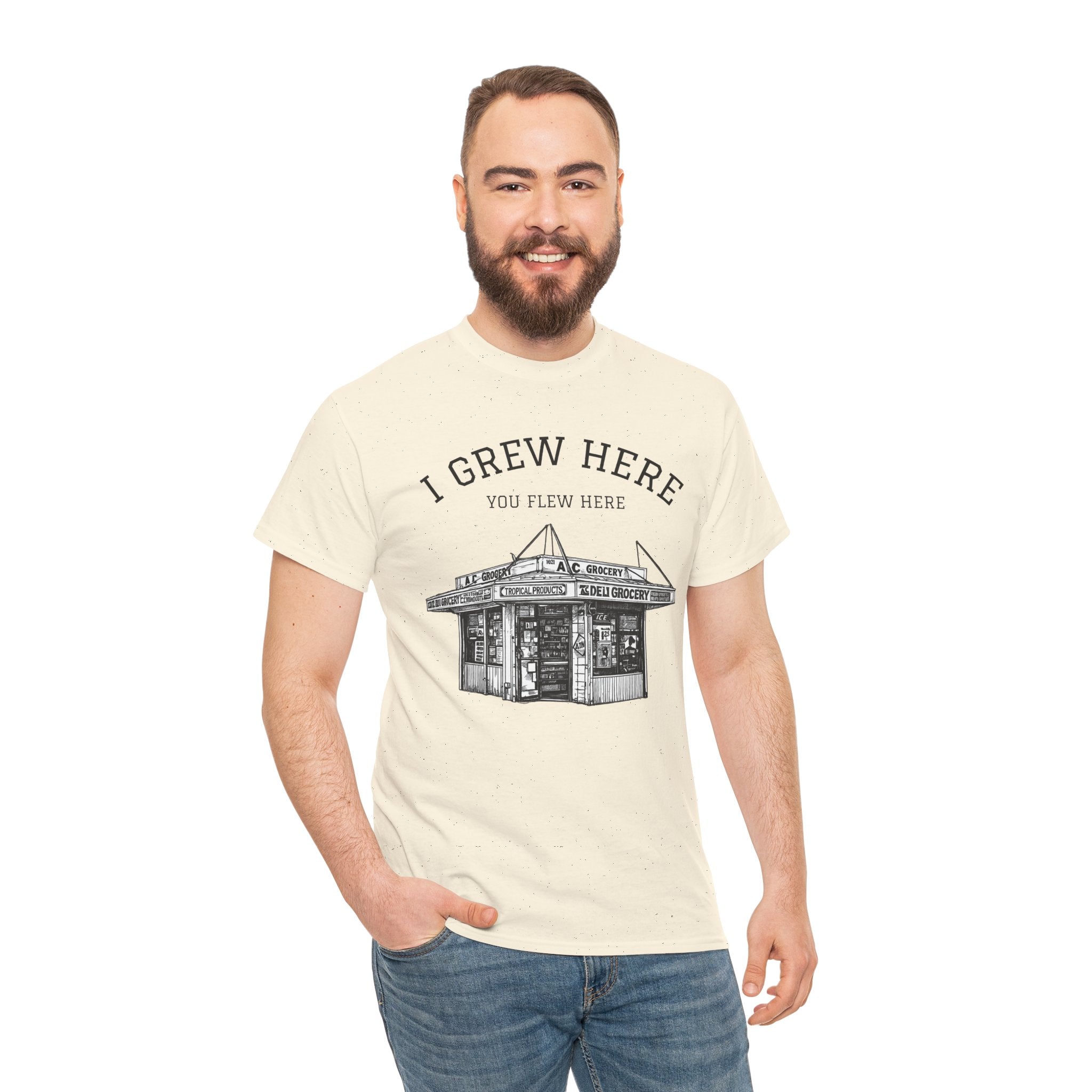 Bodega T-Shirt | New York I Grew Here You Flew Here Tee