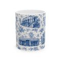 Cobble Hill Blue Toile de Jouy Mug | NYC Chinoiserie Ceramic Coffee Cup