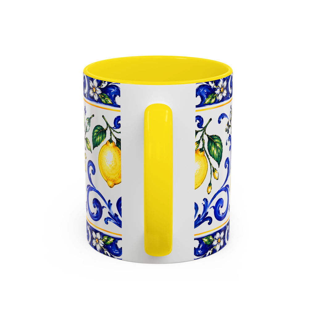 Little Italy Amalfi Blue with Lemon Mug — Blue Ceramic Kitchen Mug (11oz)
