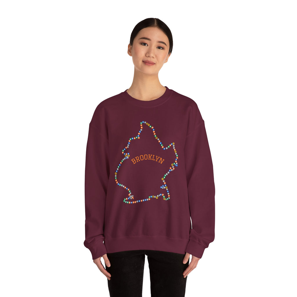 Sudadera con mapa del metro de Brooklyn | Suéter de cuello redondo de NYC