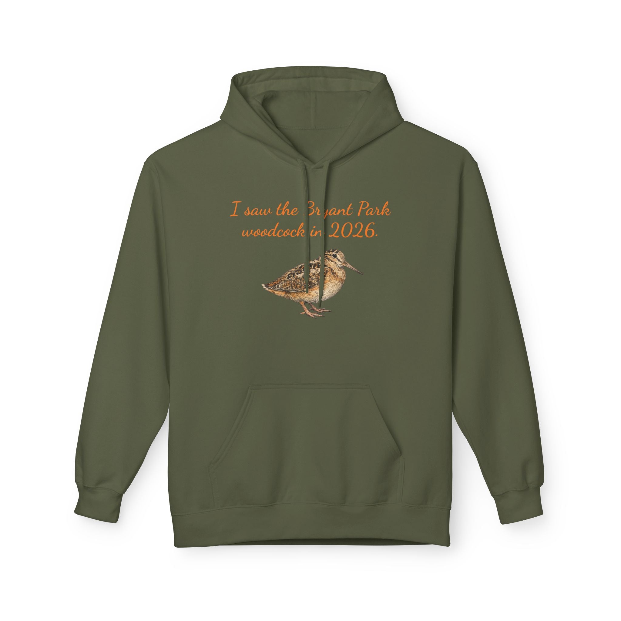 Bryant Park American Woodcock Bird Hoodie — Nature & Birdwatching Hooded Pullover Sweatshirt