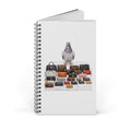 Customizable Canal Street Pigeon Spiral Journal |  Bootleg Luxury Handbags Bird Lovers Notebook