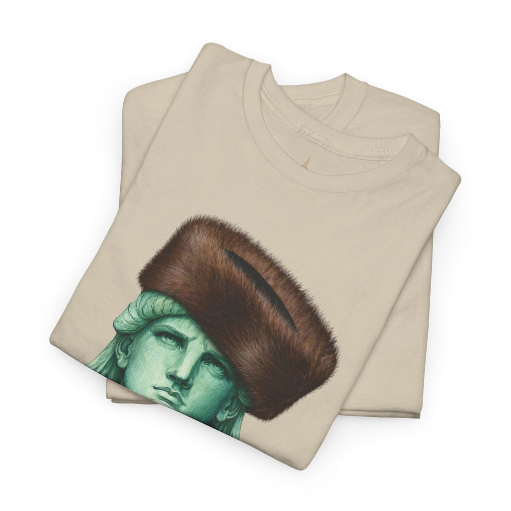 Statue of Liberty Crowned with Shtreimel T-Shirt | NYC Statue Tee
