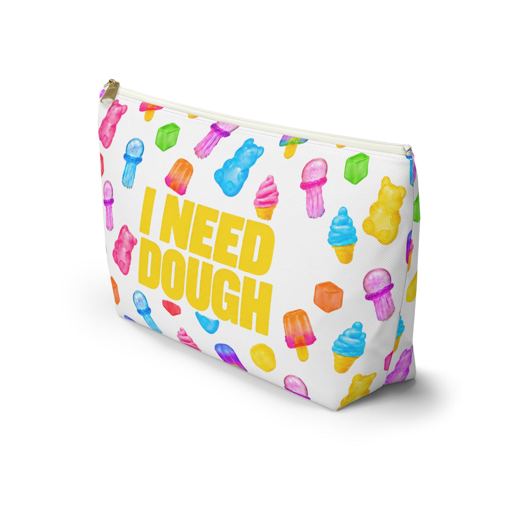 "I Need Dough" / "Squishy Fund" Colorful Squishies Accessory Pouch