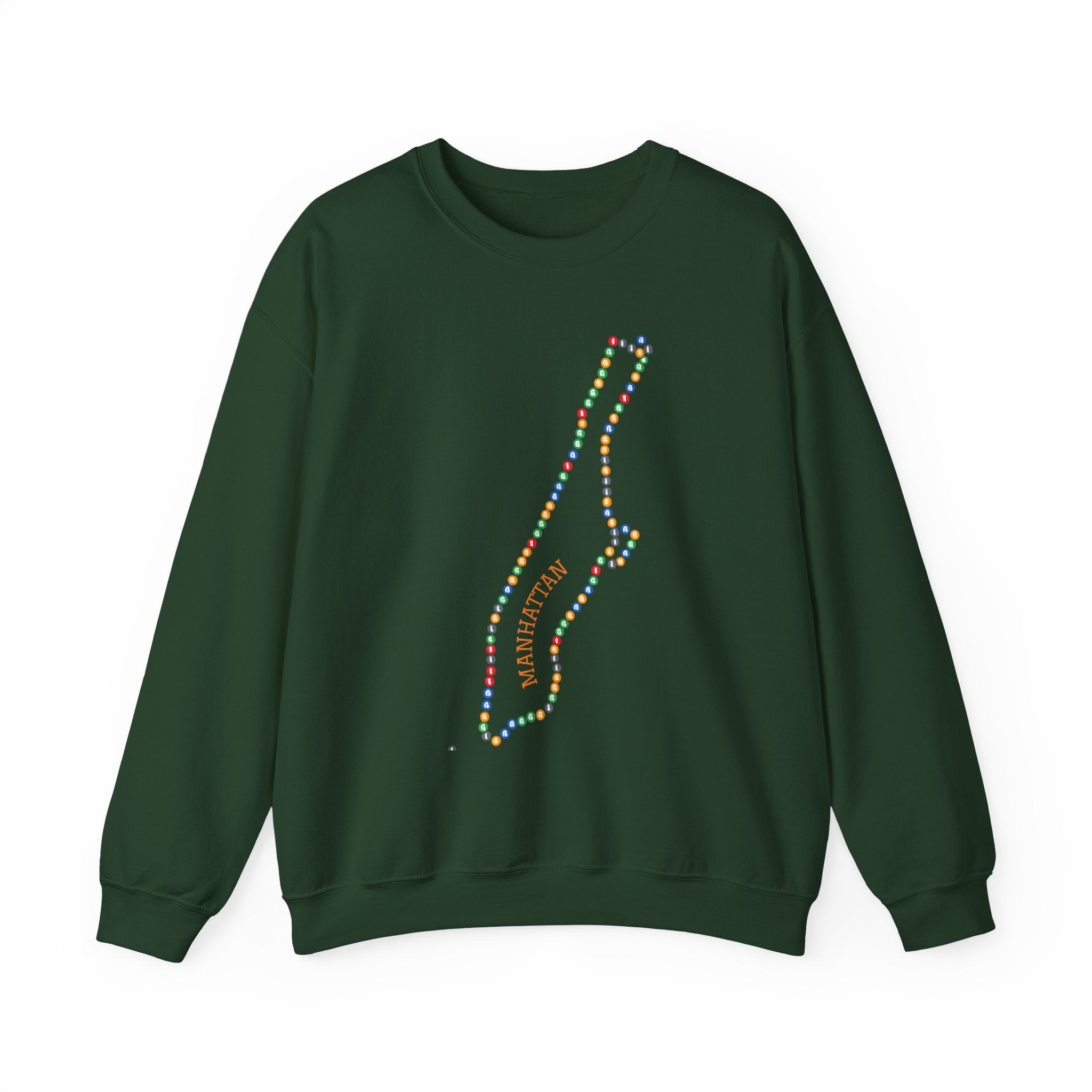 Manhattan Map Subway Signs Sweatshirt | NYC Crewneck Sweater