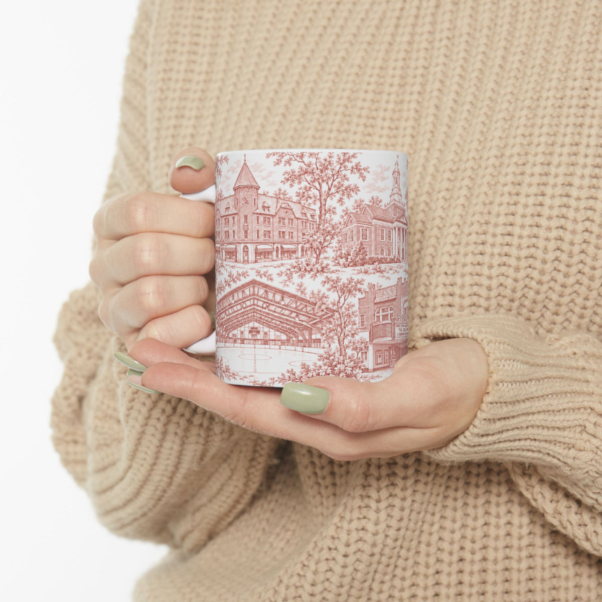 Great Neck Red de Jouy 11oz Ceramic Mug