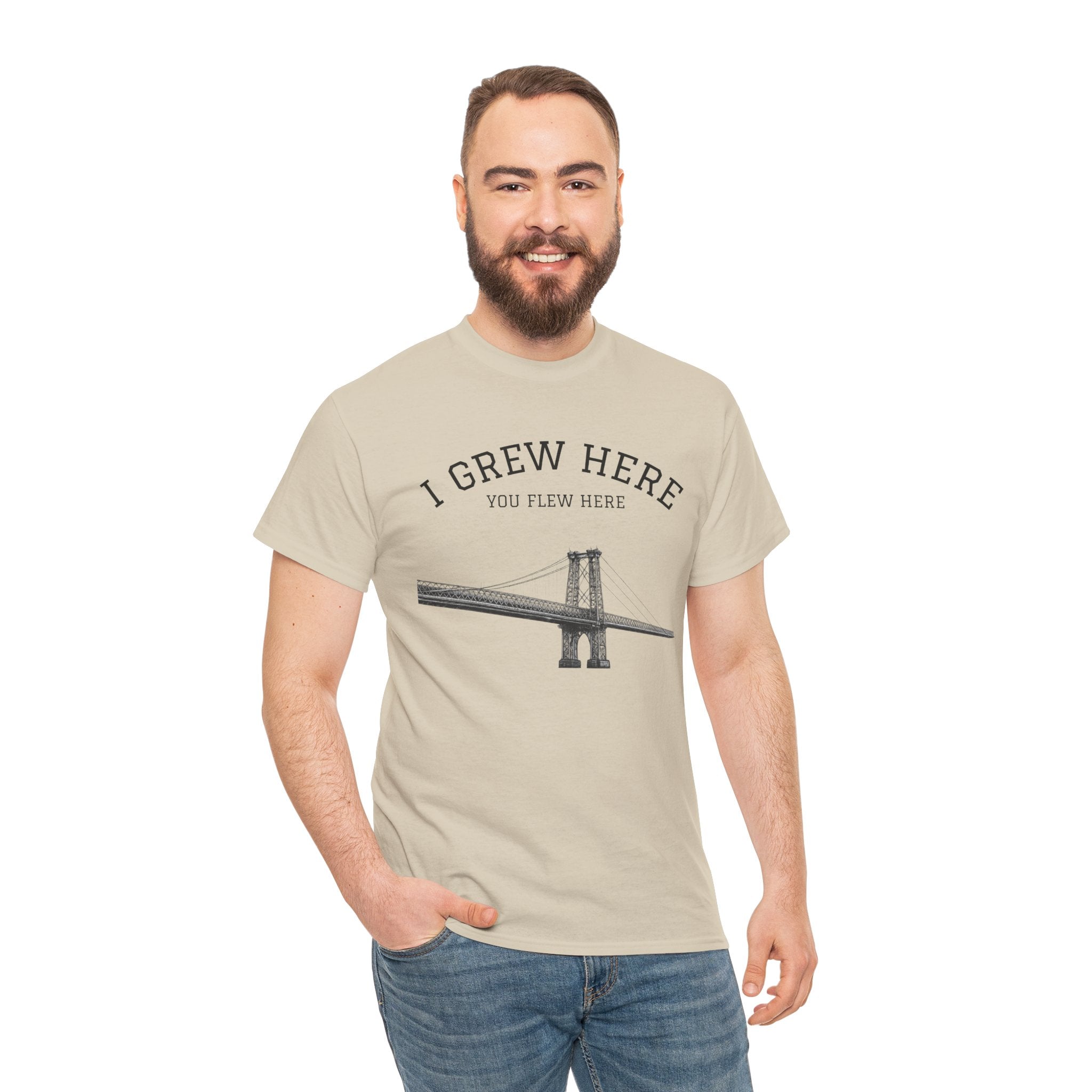 Williamsburg Bridge T-Shirt | I Grew Here You Flew Here Brooklyn NYC Tee
