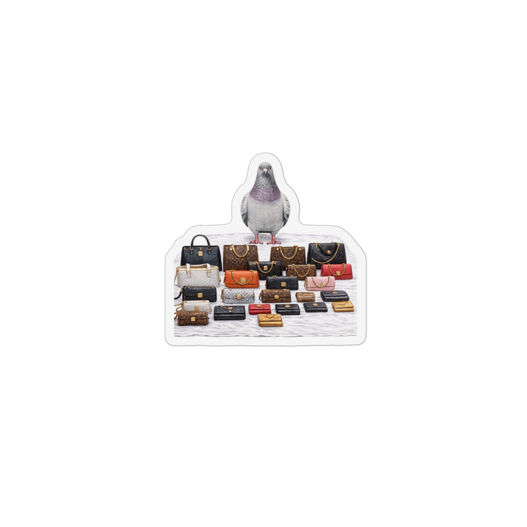 Canal Street NYC Pigeon Magnet | Luxury Designer Handbag Seller Bird Lover Fridge Magnet