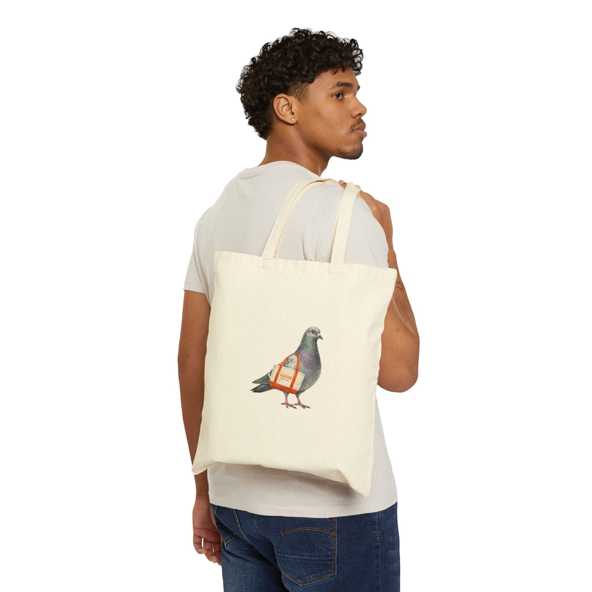 Customizable Upper West Side NYC Pigeon Subway Tote Bag | The New Yorker UWS Bird Lovers Grocery Tote